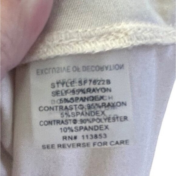 Pixley Stitch Fix Matata Faux Suede Pocket Knit Top Small Coral Ivory Brown - Picture 8 of 8